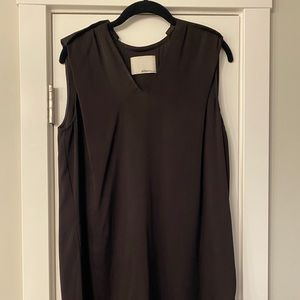 3.1 Phillip Lim Silk Tunic w/leather detail